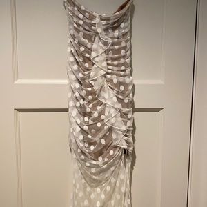 Majorelle white strapless dress